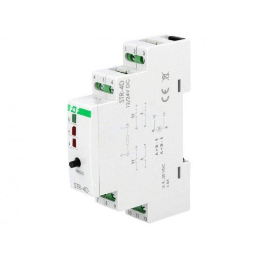 STR-4D; Blinds controller; IP20; 10÷27VDC; DIN; -15÷50°C; F&F