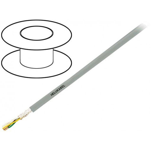 49565; Wire: control cable; SUPERTRONIC®-PVC; 7x0,25mm2; PVC; grey; Cu; HELUKABEL