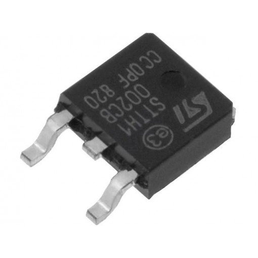 STTH1002CB; Diode: rectifying; SMD; 200V; 2A; 20ns; DPAK; Ufmax: 0.78V; STMicroelectronics