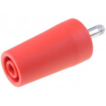SURB2112NI/RT; Adapter; 4mm banana; 32A; red; 40.4mm; Plating: nickel plated; SCHÜTZINGER