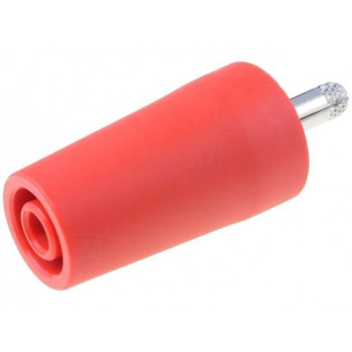 SURB2112NI/RT; Adapter; 4mm banana; 32A; red; 40.4mm; Plating: nickel plated; SCHÜTZINGER