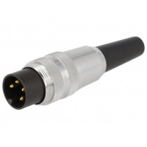 SV 40; Connector: M16; plug; male; soldering; for cable; PIN: 4; 5A; 250V; LUMBERG