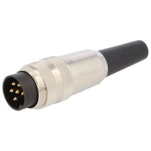 SV 60; Connector: M16; plug; male; soldering; for cable; PIN: 6; 5A; 250V; LUMBERG
