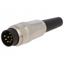 SV 80; Connector: M16; plug; male; soldering; for cable; PIN: 8; 5A; 60V; LUMBERG