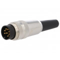 SV 81; Connector: M16; plug; male; soldering; for cable; PIN: 8; 5A; 60V; LUMBERG