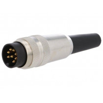 SV 81; Connector: M16; plug; male; soldering; for cable; PIN: 8; 5A; 60V; LUMBERG