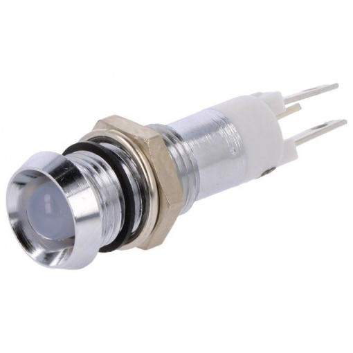 SWBE08214; Indicator: LED; recessed; 24÷28VDC; Cutout: Ø8.2mm; IP67; metal; SIGNAL-CONSTRUCT