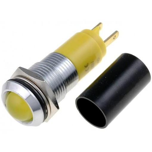 SWBU14128A; Indicator: LED; recessed; 230VAC; Cutout: Ø14.2mm; IP67; metal; SIGNAL-CONSTRUCT