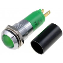 SWBU14728A; Indicator: LED; recessed; 230VAC; Cutout: Ø14.2mm; IP67; metal; SIGNAL-CONSTRUCT