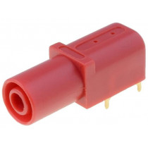 SWEB 6656 AU/RT; Socket; 4mm banana; 24A; 1kV; red; gold-plated; -25÷80°C; 10mΩ; SCHÜTZINGER