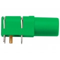 SWEB 8094 AU/GN; Socket; 4mm banana; 24A; 1kV; green; gold-plated; PCB; -25÷80°C; SCHÜTZINGER