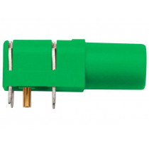 SWEB 8094 AU/GN; Socket; 4mm banana; 24A; 1kV; green; gold-plated; PCB; -25÷80°C; SCHÜTZINGER