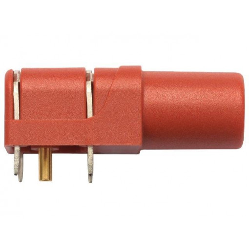 SWEB 8094 AU/RT; Socket; 4mm banana; 24A; 1kV; red; gold-plated; PCB; -25÷80°C; 10mΩ; SCHÜTZINGER