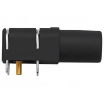 SWEB 8094 AU/SW; Socket; 4mm banana; 24A; 1kV; black; gold-plated; PCB; -25÷80°C; SCHÜTZINGER