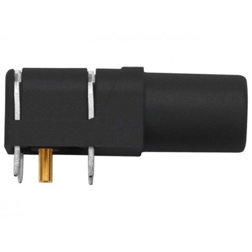 SWEB 8094 AU/SW; Socket; 4mm banana; 24A; 1kV; black; gold-plated; PCB; -25÷80°C; SCHÜTZINGER