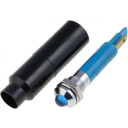 SWQU08428A; Indicator: LED; prominent; 230VAC; Cutout: Ø8.2mm; IP67; metal; SIGNAL-CONSTRUCT