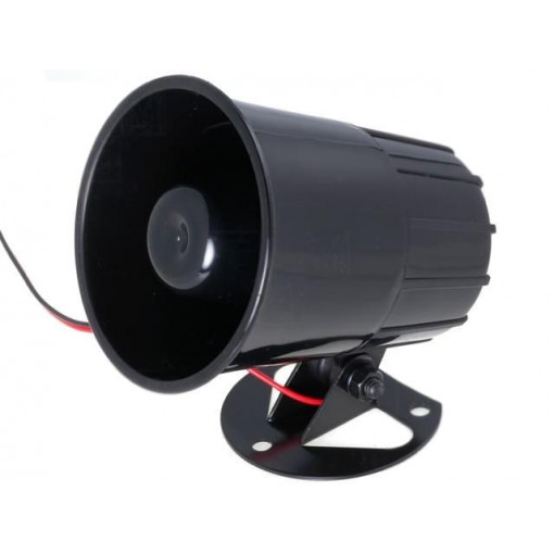; Sound transducer: siren; dynamic; 6 tones; 900mA; Ø: 88mm; 12VDC; ; Sound transducer: siren; dynamic; 6 tones; 900mA; Ø: 88mm; 12VDC;