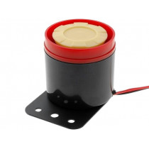 ; Sound transducer: piezo siren; 350mA; Ø: 55mm; 12VDC; L: 55mm; 