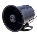 ; Sound transducer: siren; dynamic; 1 tone; 1200mA; Ø: 100mm; 12VDC;  ; Sound transducer: siren; dynamic; 1 tone; 1200mA; Ø: 100mm; 12VDC;