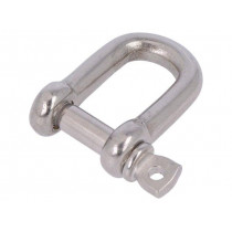 SZE-D4-A4; Dee shackle; acid resistant steel A4; for rope; Size: 4mm; KRAFTBERG SZE-D4-A4; Dee shackle; acid resistant steel A4; for rope; Size: 4mm; KRAFTBERG