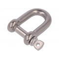 SZE-D6-A4; Dee shackle; acid resistant steel A4; for rope; Size: 6mm; KRAFTBERG SZE-D6-A4; Dee shackle; acid resistant steel A4; for rope; Size: 6mm; KRAFTBERG