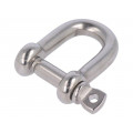 SZE-D8-A4; Dee shackle; acid resistant steel A4; for rope; Size: 8mm; KRAFTBERG SZE-D8-A4; Dee shackle; acid resistant steel A4; for rope; Size: 8mm; KRAFTBERG