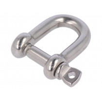 SZE-D8-A4; Dee shackle; acid resistant steel A4; for rope; Size: 8mm; KRAFTBERG SZE-D8-A4; Dee shackle; acid resistant steel A4; for rope; Size: 8mm; KRAFTBERG