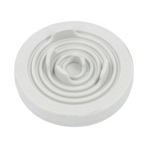 T-RGDM40 RAL 7035 UL94V-0; Grommet; Ømount.hole: 40mm; TPE (thermoplastic elastomer); MOREK