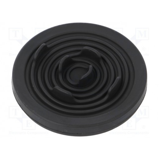 T-RGDM50 RAL 9005 UL94V-0; Grommet; Ømount.hole: 50mm; TPE (thermoplastic elastomer); black; MOREK