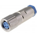 3-1437719-0; Connector: M9; plug; female; Plating: gold-plated; Urated: 60V; IP65; TE Connectivity