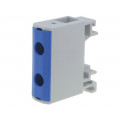 VC05-0001; Splice terminal: rail; 1.5÷16mm2; ways: 1; terminals: 2; blue; TS35; OUNEVA