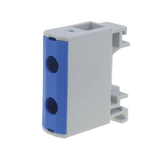 VC05-0001; Splice terminal: rail; 1.5÷16mm2; ways: 1; terminals: 2; blue; TS35; OUNEVA