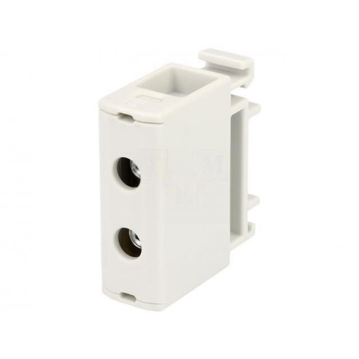 VC05-0191; Splice terminal: rail; 2.5÷35mm2; ways: 1; terminals: 2; grey; TS35; OUNEVA