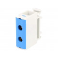 VC05-0192; Splice terminal: rail; 2.5÷35mm2; ways: 1; terminals: 2; blue; TS35; OUNEVA