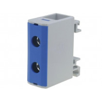 VC05-0046; Splice terminal: rail; 1.5÷50mm2; ways: 1; terminals: 2; blue; TS35; OUNEVA