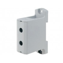 VC05-0019; Splice terminal: rail; 6÷95mm2; ways: 1; terminals: 2; grey; TS35; OUNEVA