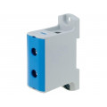 VC05-0050; Splice terminal: rail; 6÷95mm2; ways: 1; terminals: 2; blue; TS35; OUNEVA