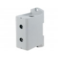 VC05-0034; Splice terminal: rail; 35÷240mm2; ways: 1; terminals: 2; grey; TS35; OUNEVA VC05-0034; Splice terminal: rail; 35÷240mm2; ways: 1; terminals: 2; grey; TS35; OUNEVA