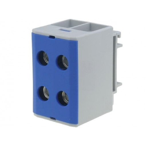 VC05-0048; Splice terminal: rail; 1.5÷50mm2; ways: 1; terminals: 4; blue; TS35; OUNEVA