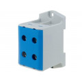 VC05-0043; Splice terminal: rail; 6÷95mm2; ways: 1; terminals: 4; blue; TS35; OUNEVA VC05-0043; Splice terminal: rail; 6÷95mm2; ways: 1; terminals: 4; blue; TS35; OUNEVA