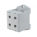 VC05-0031; Splice terminal: rail; 25÷150mm2; ways: 1; terminals: 4; grey; TS35; OUNEVA VC05-0031; Splice terminal: rail; 25÷150mm2; ways: 1; terminals: 4; grey; TS35; OUNEVA