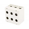 VC05-0054; Splice terminal: rail; 1.5÷50mm2; ways: 3; terminals: 6; grey; TS35; OUNEVA