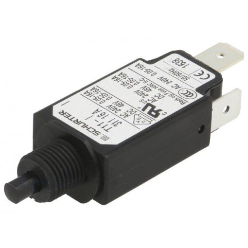 4400.0649; Circuit breaker; Urated: 240VAC; 48VDC; 16A; SPST; Poles: 1; screw; SCHURTER