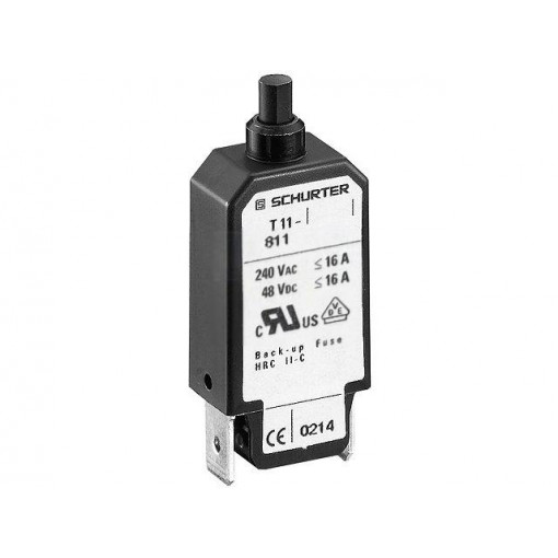 4400.0121; Circuit breaker; Urated: 240VAC; 48VDC; 3.5A; SPST; Poles: 1; Ø9.6mm; SCHURTER