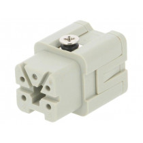 HA-004-FS; Connector: HDC; female; HDC; PIN: 5; 4+PE; size 1; 10A; 400V; TE Connectivity