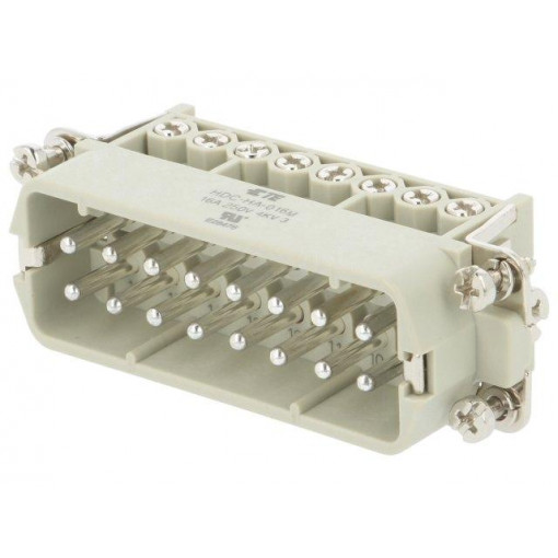HA-016-M; Connector: HDC; male; HA; PIN: 16; 16+PE; size 5; 16A; 250V; for cable; TE Connectivity