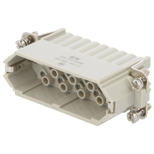 HD-025-M; Connector: HDC; male; HD; PIN: 25; 25+PE; size 5; w/o contacts; 10A; TE Connectivity