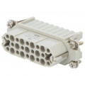 HD-025-F; Connector: HDC; female; HD; PIN: 25; 25+PE; size 5; w/o contacts; 10A; TE Connectivity