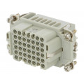 HDD-042-F; Connector: HDC; female; HDD; PIN: 42; 42+PE; size 4; w/o contacts; TE Connectivity