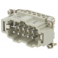 HE-010-M; Connector: HDC; male; HE; PIN: 10; 10+PE; size 4; 16A; 500V; for cable; TE Connectivity